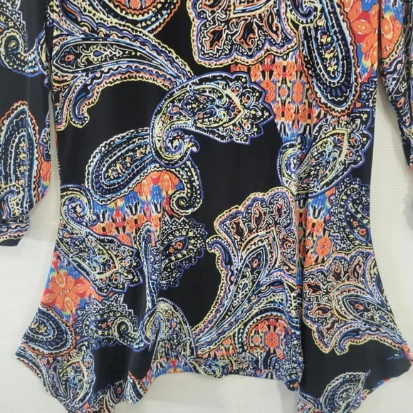Premise Soft Stretch Paisley Top Size Large - Picture 3 of 10